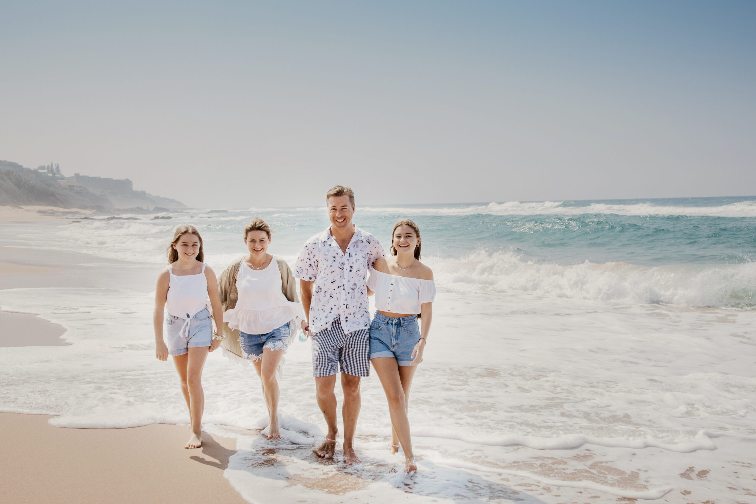 Family portraits on the beach in Salt Rock, Kwa-Zulu Natal